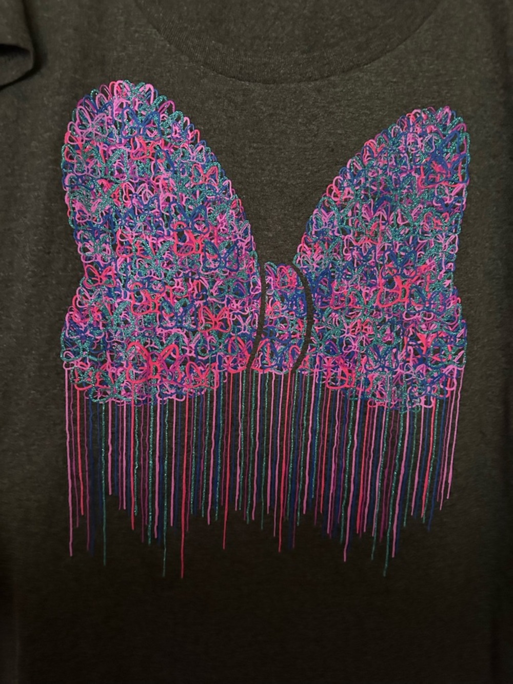 Minnie Mouse Bow Dark Gray Women's Graphic Tee